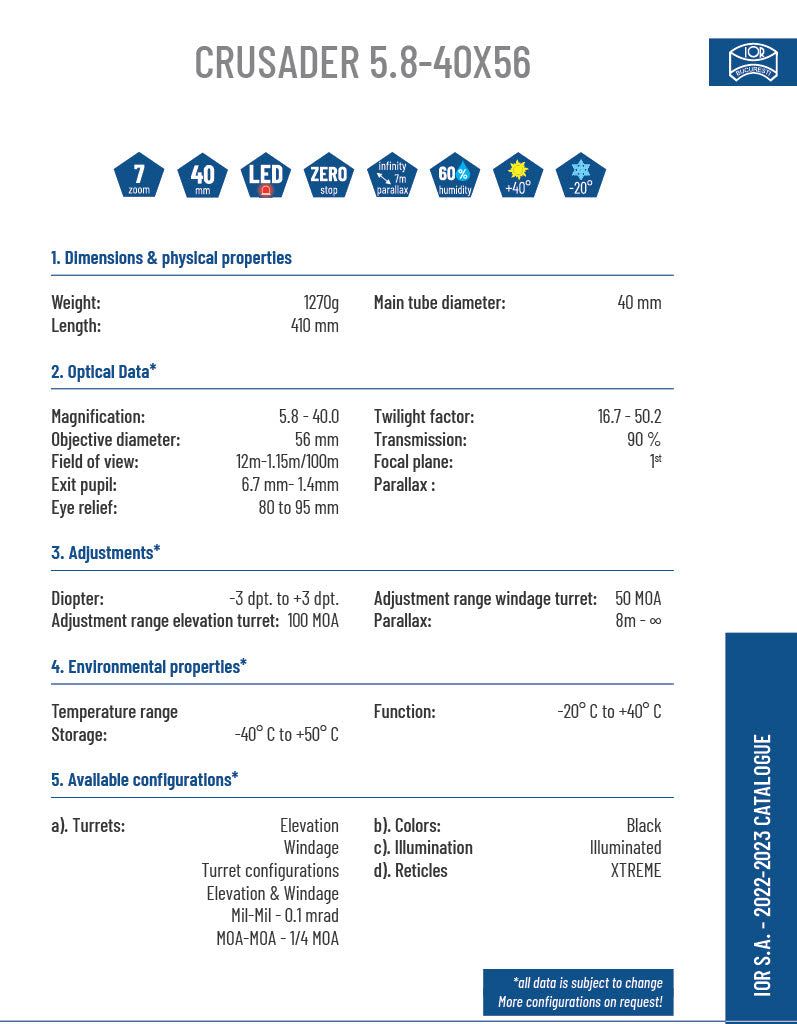IOR Crusader 5.8-40x56 MOA FFP