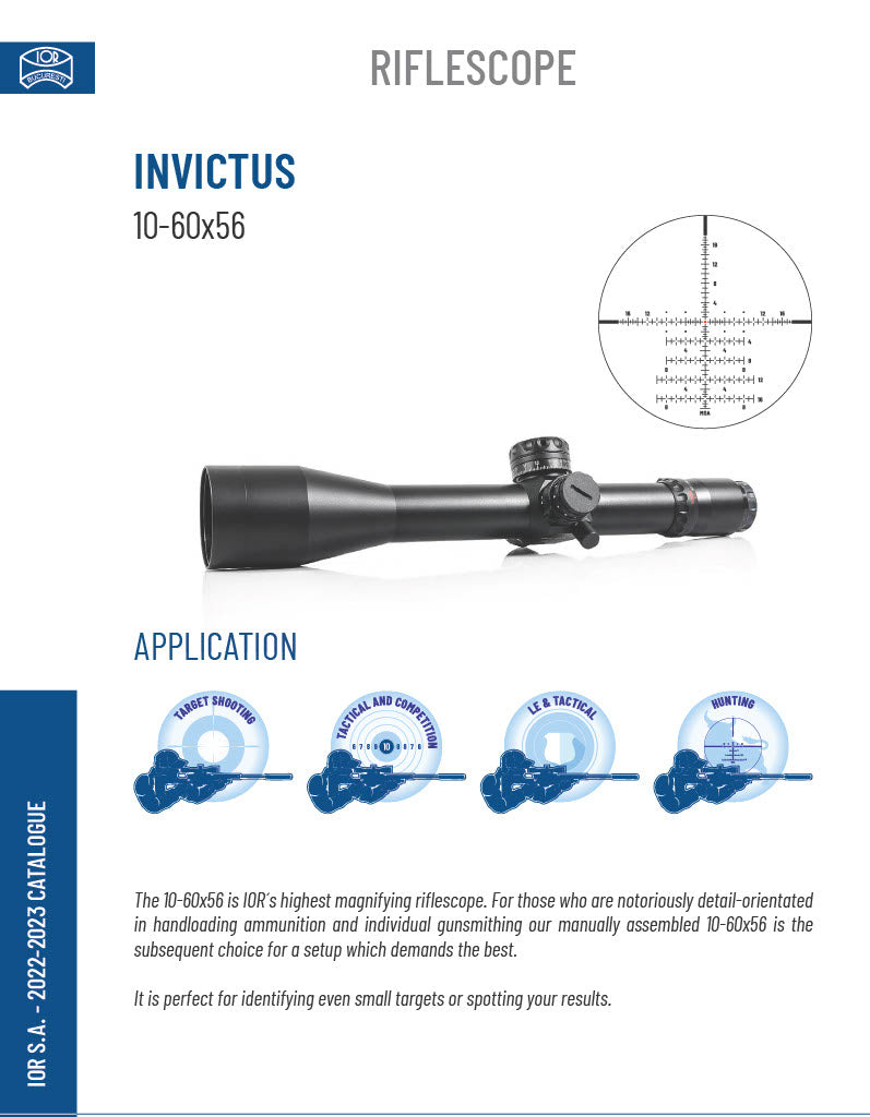 IOR Invictus 10-60X56 MOA SFP