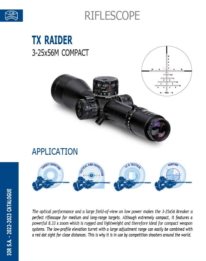 IOR TX Raider 3-25x56M COMPACT MIL FFP (by order 60 days or more)